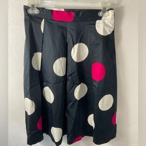 Talbots B&W Pink‎ Polka Dot Skirt Sz 2P Petites